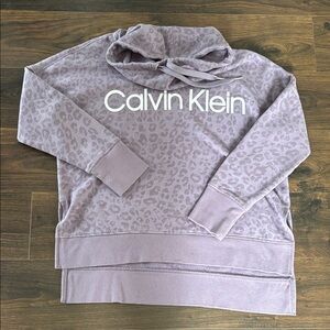 Calvin Klein leopard cowl neck